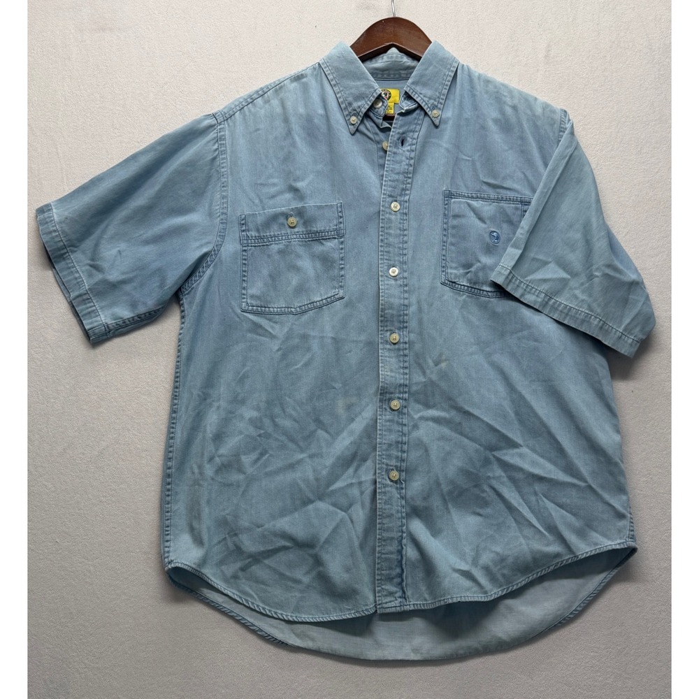 Vintage 90s Duck Head Denim Shirt Preppy Coastal Workwear Heritage Button Down